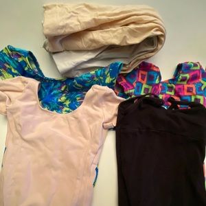 Bundle of little girls dance leotards
